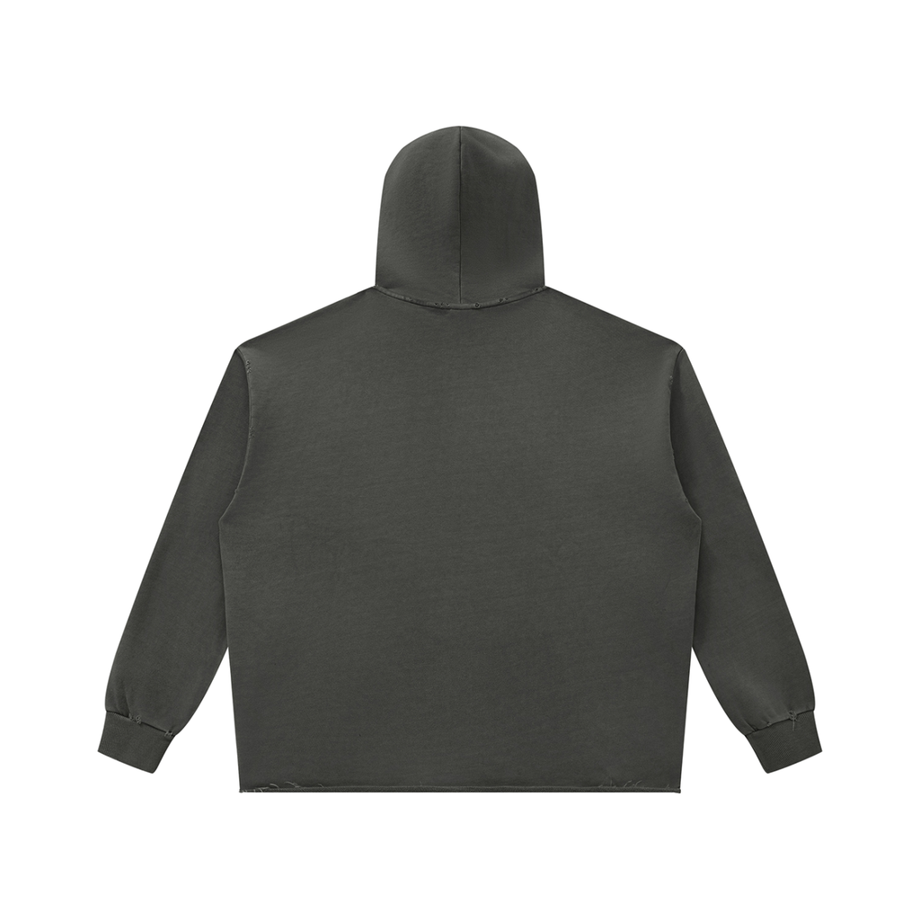 Unisex Vintage Wash Raw Edge Hoodie