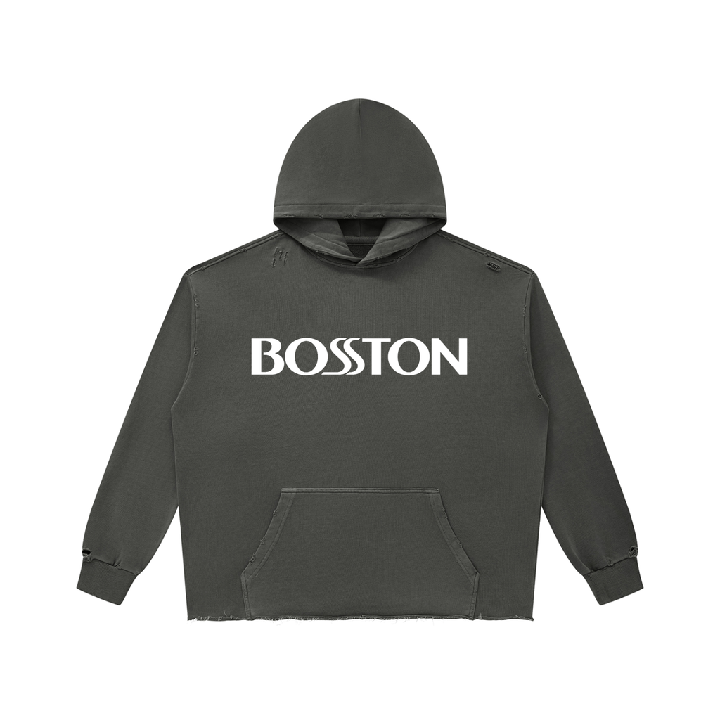 Unisex Vintage Wash Raw Edge Hoodie
