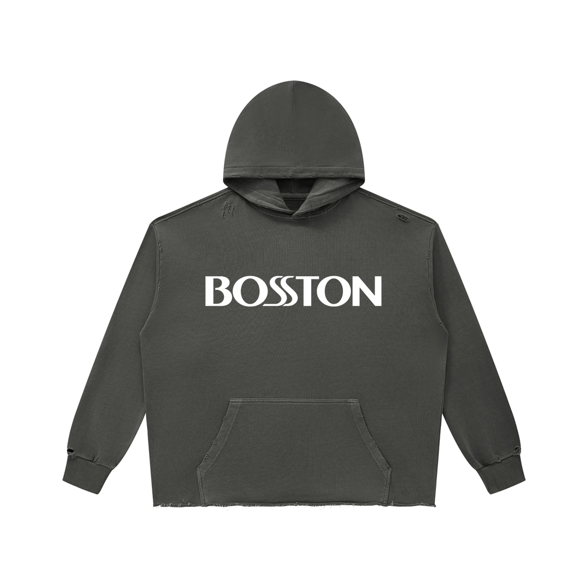 Unisex Vintage Wash Raw Edge Hoodie