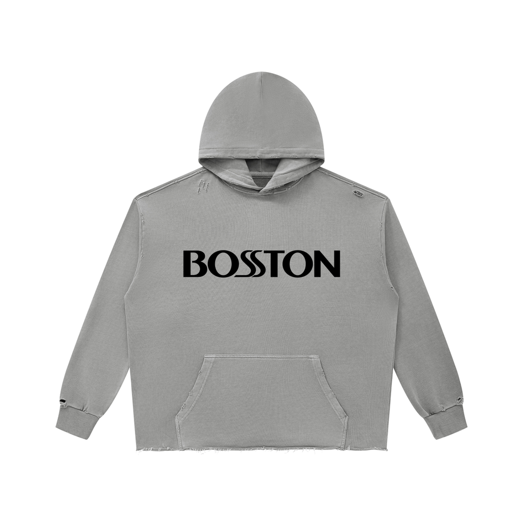 Unisex Vintage Wash Raw Edge Hoodie